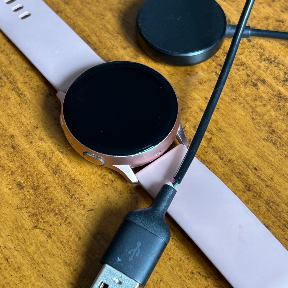 Rose Gold Samsung Galaxy Watch Active 2 - 40mm with charger. gently used